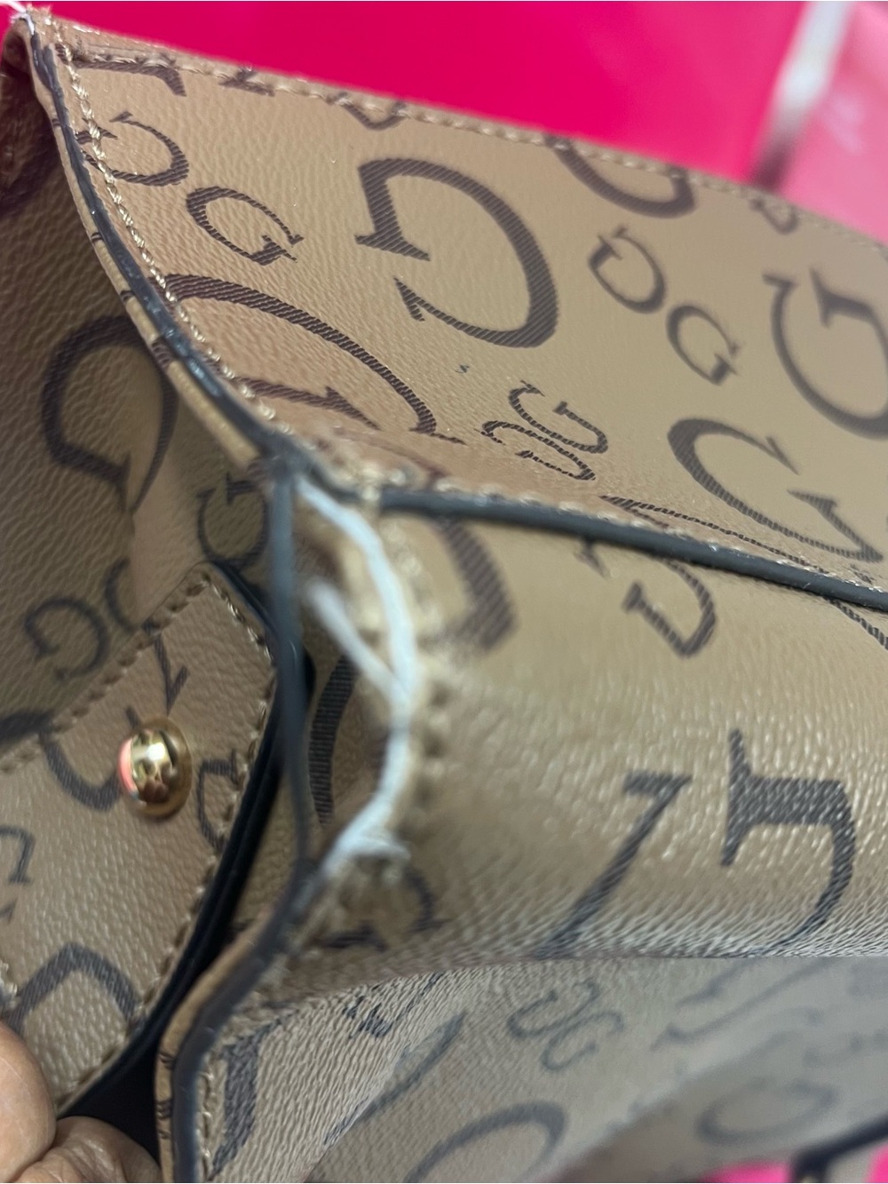 GUESS Factory Mandarina Logo Compartment Satchel - Picture 8 of 12